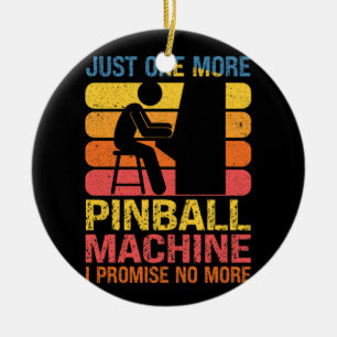 Bara en till Pinball Maskin Pinball Älskare Pub Julgransprydnad Keramik