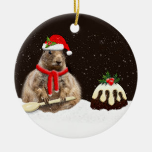 Bara en till pud-ornament julgransprydnad keramik