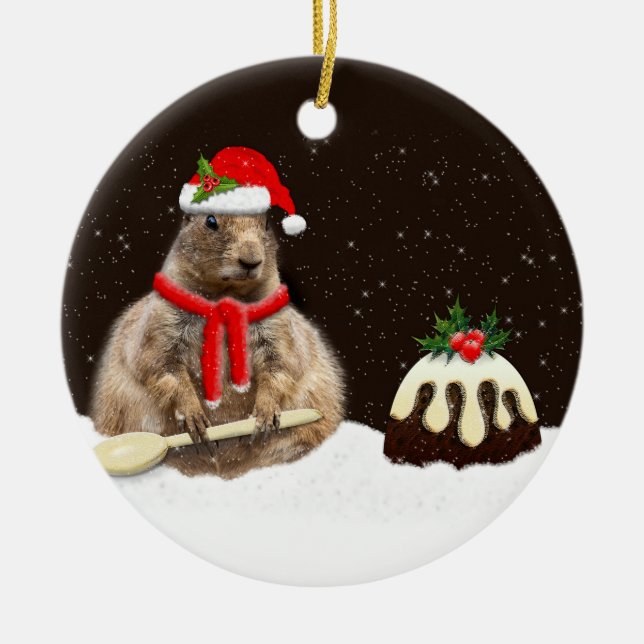 Bara en till pud-ornament julgransprydnad keramik (Framsidan)