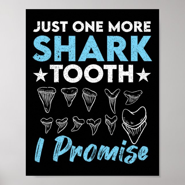Bara en till Shark Tooth I Lomise Funny Fossil H Poster (Framsidan)