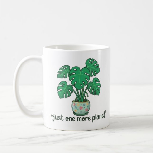 Bara En Till Växt Söt Monstera Mugg (Vänster)