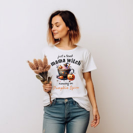 Bara en tired Mamma Witch Funny Halloween Mamma-ka T Shirt