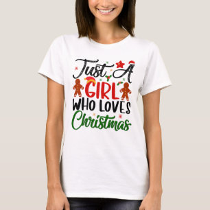 Bara en tjej Kärlek-jul T Shirt