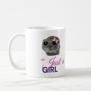 Bara en tjej-mugg – Söt ledsen hamster Kaffemugg