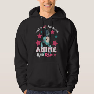 Bara en tjej som älskar anime och Ramen Bowl Japan Hoodie