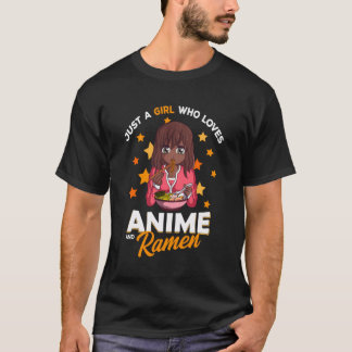 Bara en tjej som älskar anime och ramen skål japan t shirt