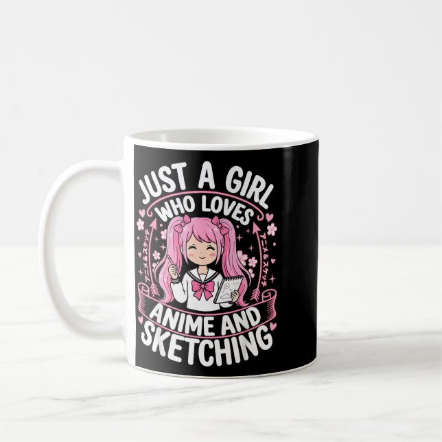 Bara en tjej som älskar anime och Sching Kaffemugg (Vänster)