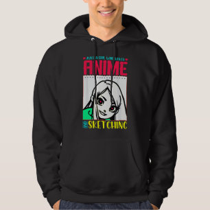 Bara en tjej som älskar anime och skissar hoodie