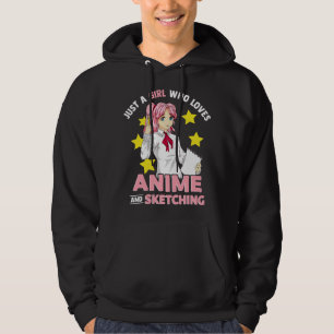 Bara en tjej som älskar anime och skissar på tjeje hoodie