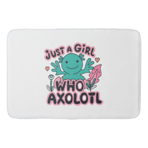 bara en tjej som älskar Axolotl Badrumsmatta