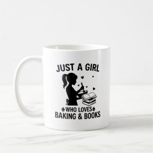 Bara en tjej som älskar bakning och böcker, bokäls kaffemugg