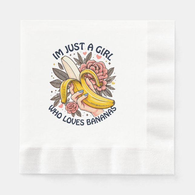 Bara en tjej som älskar bananer  pappersservett (Framsidan)