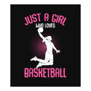 Bara en tjej som älskar basket barn tjejer fototryck