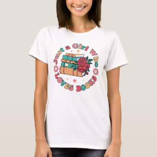 Bara en tjej som älskar bok t shirt