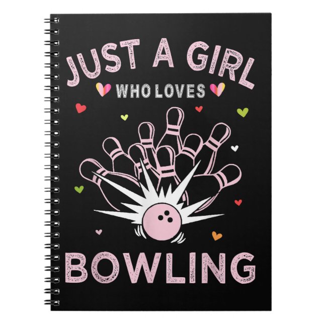 Bara en tjej som älskar bowling anteckningsbok (Framsidan)