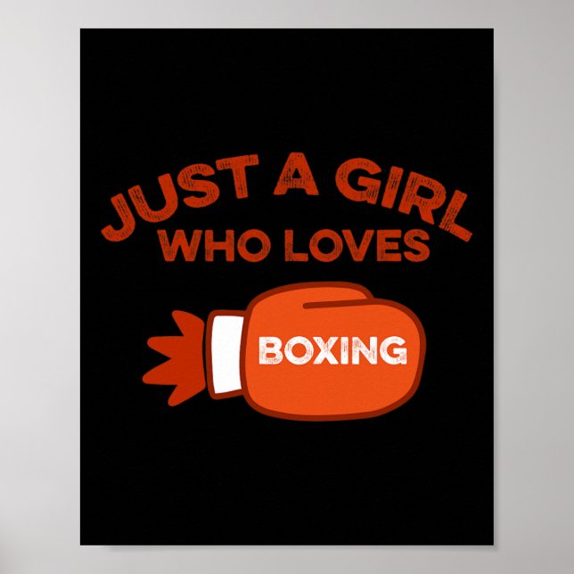 Bara en tjej som älskar boxningsfan kickboxning Ja Poster (Framsidan)