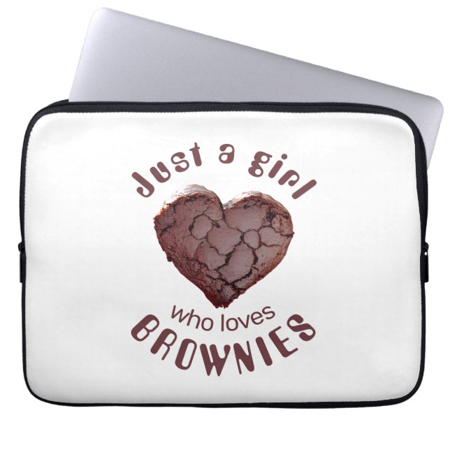 Bara en tjej som älskar  brownies laptop fodral (Framsidan)