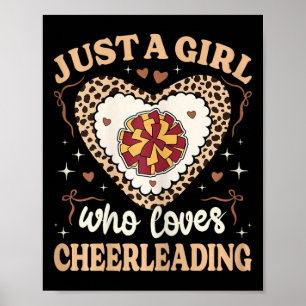 Bara en tjej som älskar Cheerleading Cheetah Print Poster