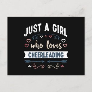 Bara en tjej som älskar Cheerleading Roliga presen Vykort