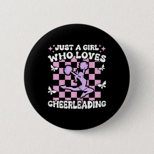 Bara en tjej som älskar Cheerleading tjejer Cheerl Knapp