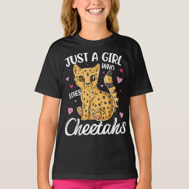 Bara en tjej som älskar cheetahs så mycket t shirt (Framsida)