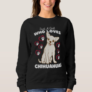 Bara en tjej som älskar chihuahua söta chihuahua k t shirt