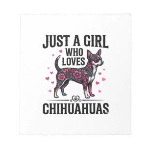 Bara en tjej som älskar Chihuahuas Vintage hunddes Anteckningsblock