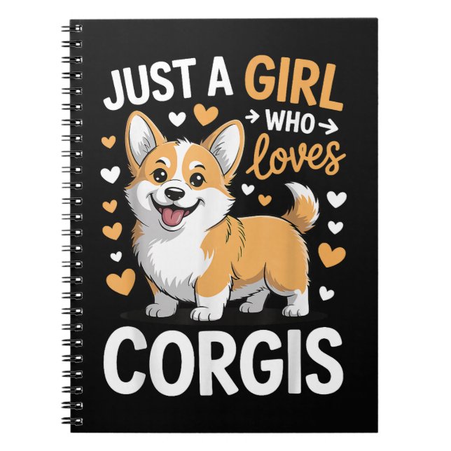 Bara en tjej som älskar Corgis Anteckningsbok (Framsidan)