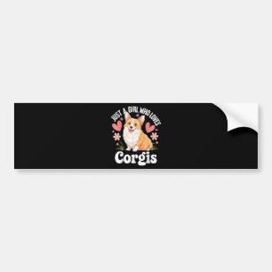 Bara en tjej som älskar Corgis Bildekal