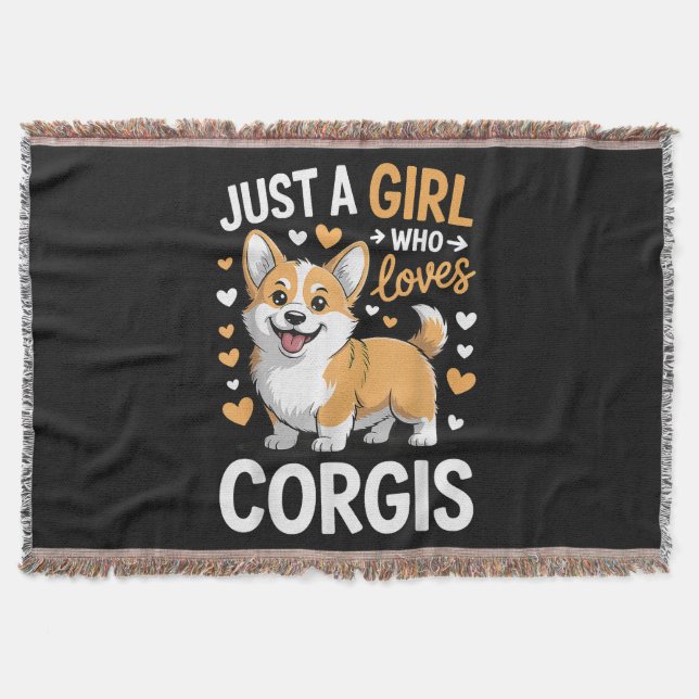 Bara en tjej som älskar Corgis Filt (Framsidan)