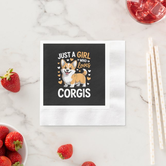 Bara en tjej som älskar Corgis Pappersservett (Insitu)