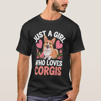Bara en tjej som älskar Corgis T Shirt