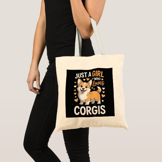 Bara en tjej som älskar Corgis Tygkasse (Framsida (produkt))