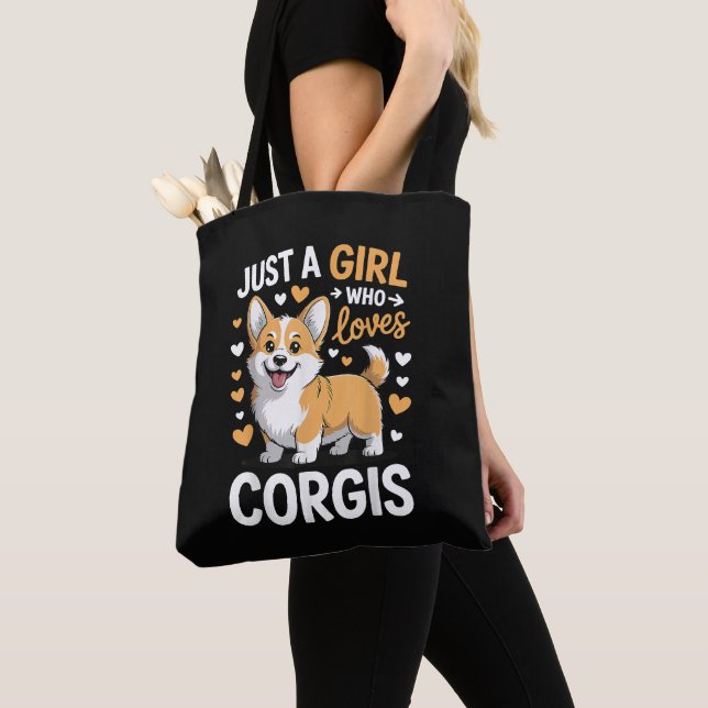 Bara en tjej som älskar Corgis Tygkasse (Närbild)