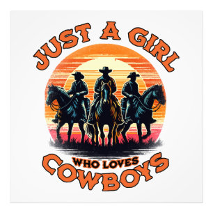 Bara en tjej som älskar cowboys fototryck