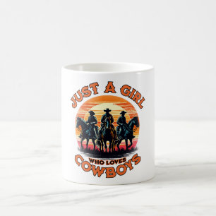 Bara en tjej som älskar cowboys kaffemugg
