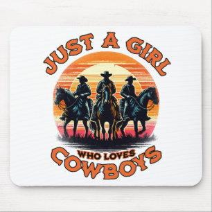 Bara en tjej som älskar cowboys musmatta