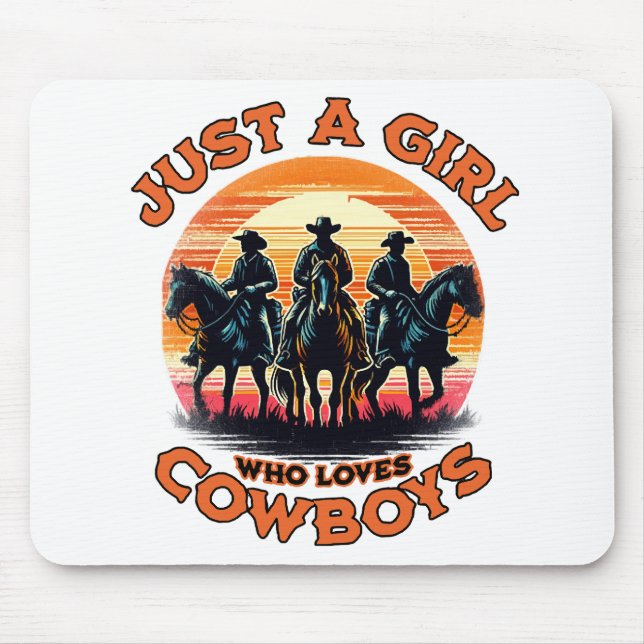 Bara en tjej som älskar cowboys musmatta (Framsidan)