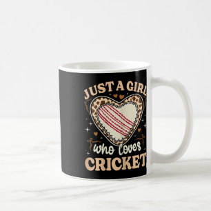 Bara en tjej som älskar Cricket Ko Tryck Tjejer Ba Kaffemugg