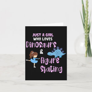 Bara En Tjej Som älskar Dinosaurier Och Konståknin Kort