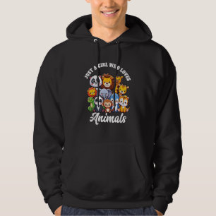 Bara en tjej som älskar djur Vilda söta djur från Hoodie
