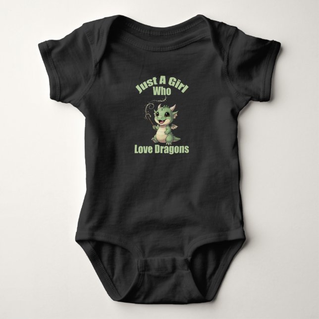 Bara en tjej som älskar drakar t shirt (Framsida)