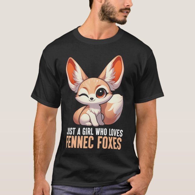 Bara en tjej som älskar fennekräv konst Fennekräv T Shirt (Framsida)