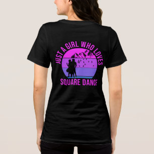 Bara en tjej som älskar fyrkantdans present T-shir T Shirt