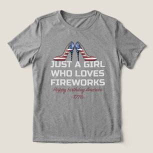 Bara en tjej som älskar fyrverkerier t shirt