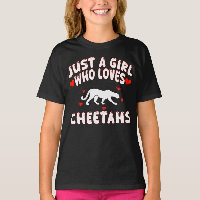 Bara en tjej som älskar geparder t shirt (Framsida)
