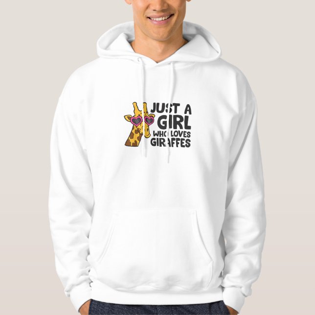 Bara en tjej som älskar giraffer _3 hoodie (Framsida)