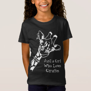 Bara en tjej som älskar giraffer Söt rolig t-shirt