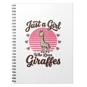 Bara en tjej som älskar giraffer Vintage skjorta D Anteckningsbok