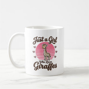 Bara en tjej som älskar giraffer Vintage skjorta D Kaffemugg